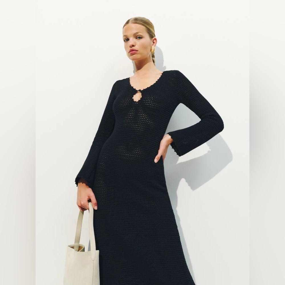 REFORMATION Sean Open Knit Maxi Dress